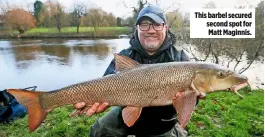  ??  ?? This barbel secured second spot for Matt Maginnis.