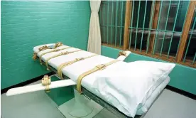  ?? Photograph: Paul Buck/AFP/Getty Images ?? The ‘death chamber’ at the Texas department of criminal justice Huntsville unit in Huntsville, Texas, where John Balentine was executed.