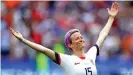  ??  ?? Rapinoe, a two-time World Cup winner with the United States, is a long-time advocate for equal pay