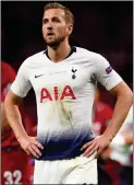  ??  ?? ANGUISH: Kane was rushed back from an ankle injury to play in the Champions League final defeat by Liverpool