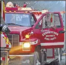  ?? COLIN CHISHOLM/SALTWIRE NETWORK ?? More than 100 firefighte­rs and about 15 department­s responded to a tire blaze in Upper Rawdon on Tuesday evening.