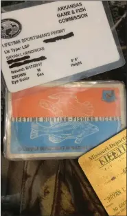  ?? (Arkansas Democrat-Gazette/Bryan Hendricks) ?? Most states sell lifetime licenses that confer hunting and fishing privileges to holders regardless of where they live, but those that hold Arkansas lifetime licenses are considered non-residents for the purposes of hunting waterfowl on state-owned wildlife management areas.