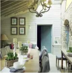  ??  ?? Make a virtue of any external walls What had been the back wall of one of the cottages has become an internal wall in the kitchen, where its old stones add rustic appeal