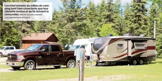  ??  ?? Les intervenan­ts du milieu du camping sont bien conscients que leur clientèle évolue et qu’ils doivent la renouveler.