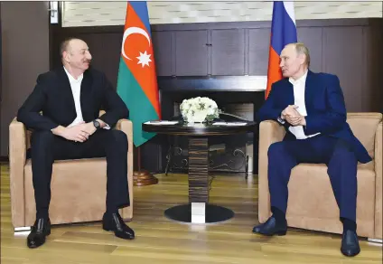  ??  ?? President Ilham Aliyen and President Vladimir Putin met in Sochi on July 21