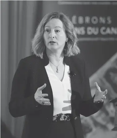  ?? TREVOR HAGEN / BLOOMBERG ?? Carolyn Wilkins, senior deputy governor of the Bank of Canada, talked Monday in Winnipeg about how the nation’s recovery is broadening across regions and sectors, which hints that banks could start raising interest rates.