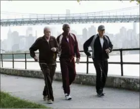  ?? ATSUSHI NISHIJIMA — WARNER BROS. PICTURES VIA AP ?? Michael Caine, from left, Morgan Freeman and Alan Arkin appear in a scene from “Going in Style.”