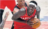  ?? TOSHIFUMI KITAMURA GETTY IMAGES ?? Raptor Pascal Siakam can expect to face less and less single coverage as NBA defences try to limit the damage.