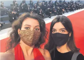  ??  ?? Masks at the movies Anna and The Shift director Laura Carreira staying safe