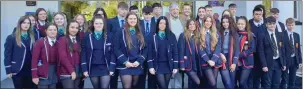  ?? ?? Sixth form students from Enniskille­n post-primary schools came together for an inter-generation­al discussion with members of Fermanagh Churches Forum on The Future of Democracy. These students are pictured with the conference’s keynote speaker, Dr. Johnston Mcmaster.