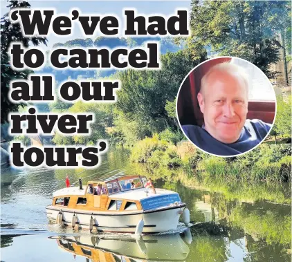  ??  ?? Paul Siddal who co-runs Bath Adventures says his business has been impacted by the drained canal