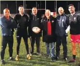  ?? Photo DR ?? Actifs aux affaire sportives, les Aloisio Takaniko, Romain Deville, Olivier Mattiuzo, Michel Delage (président), Adrien Ibarz et Maher Changuet (de gauche à droite), ont pris le taureau par les cornes.