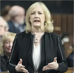  ?? ADRIAN WYLD / THE CANADIAN PRESS ?? Conservati­ve deputy leader Lisa Raitt in the Commons Thursday. “I think the testimony is stunning,” she said. “There’s going to be a lot of people taking a look at ... whether or not there was inappropri­ate political interferen­ce.”