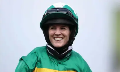 ??  ?? Rachael Blackmore rides in Britain for the first time since winning the Grand National. Photograph: Getty Images