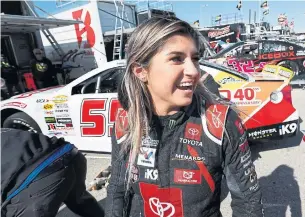 ?? COLIN E. BRALEY THE ASSOCIATED PRESS FILE PHOTO ?? Hailie Deegan, 18, will make her stock car debut at Daytona on Saturday in ARCA’s season-opening race with a new team, new manufactur­er support and a full-time ride.