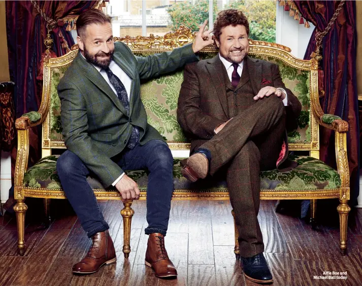  ??  ?? Alfie Boe and Michael Ball today