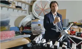  ??  ?? ‘We as a society have been way too flippant about this’: Max Tegmark in his lab at MIT. Photograph: The Washington Post/Getty Images