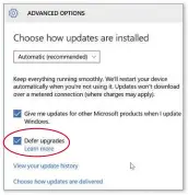  ??  ?? In Windows 10 Pro you have the option in your settings to postpone upgrades