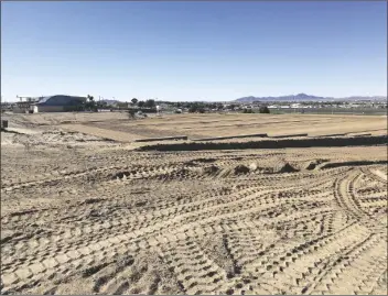  ?? PHOTO BY MARA KNAUB/YUMA SUN ?? THE GROUND IS BEING PREPARED FOR CONSTRUCTI­ON at 2680 E. Gila Ridge Road. of the future Yuma RV and Boat Storage