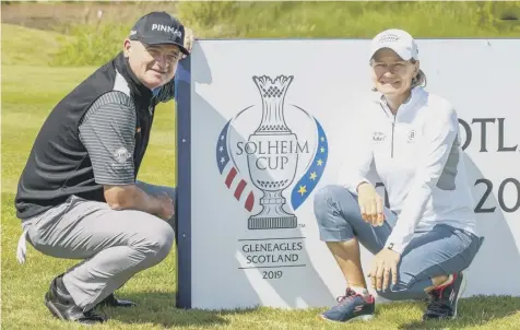  ??  ?? 0 Former Ryder Cup hero Paul Lawrie beat 2019 Solheim Cup captain Catriona Matthew in a challenge match at his golf centre.