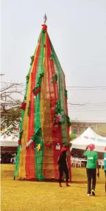  ??  ?? The ‘Nigeria Christmas tree’ at the party