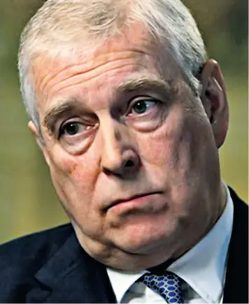  ??  ?? The Duke of York told Newsnight he had no regrets over his relationsh­ip with Jeffrey Epstein, as it had given him ‘useful’ opportunit­ies