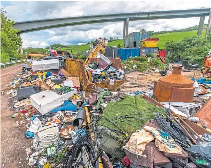  ?? Picture: Steve Macdougall. ?? Lower Friarton, near Perth, was one of the areas blighted by the rise in fly-tipping since lockdown.