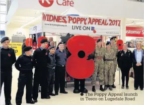  ??  ?? The Poppy Appeal launch in Tesco on Lugsdale Road