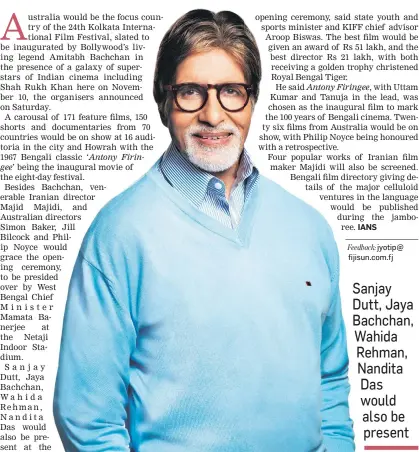  ??  ?? Bollywood’s living legend Amitabh Bachchan