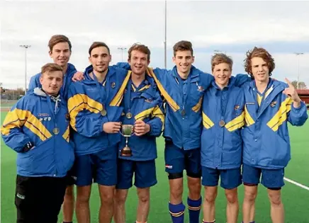  ??  ?? Dylan Platt, Jordan Milne, Kynan Harrison, Mathew Forsyth, Bailey Harrison, Cam Maclean, and Dean McCann.