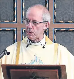  ?? Picture: PA. ?? The Archbishop of Canterbury Justin Welby points out all forms of bullying can lead to mental health disorders and even suicide.