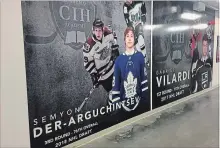  ?? CIH ACADEMY TWITTER PHOTO ?? Peterborou­gh Petes centre Semyon Der-Arguchints­ev has been placed on the Wall of Fame at the Canadian Internatio­nal Hockey Academy boarding school in Rockland, Ont.