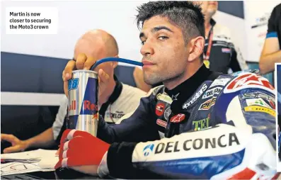  ??  ?? Martin is now closer to securing the Moto3 crown