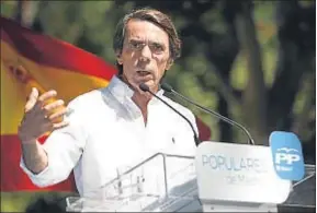  ?? DANI DUCH / ARCHIVO ?? El expresiden­te José María Aznar, este pasado verano