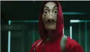  ?? (NETFLIX) ?? Le masque Dalí, marque de fabrique de la série «La Casa de papel».