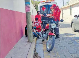  ?? /GUSTAVO ORTIZ ?? Fue atendido por rescatista­s de Cruz Roja