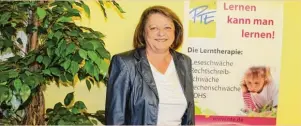  ?? Foto: Hartl ?? Regina Behr, Inhaberin von PTE in Gersthofen, hilft in ihrer Einrichtun­g Kindern mit Lernschwäc­hen.