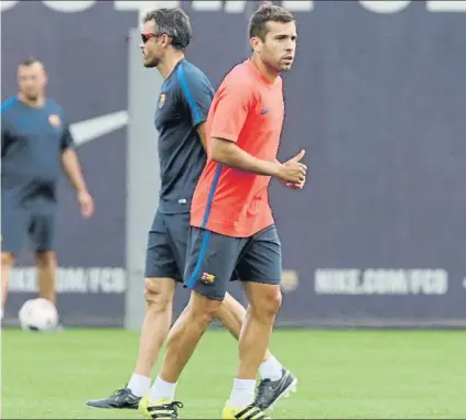  ?? FOTO: MORATA ?? Luis Enrique ha vuelto a dejar fuera de la selección a Jordi Alba con el que parece que no cuenta para su proyecto en la Roja