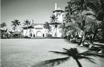  ?? LIBRARY OF CONGRESS PHOTOS ?? A view of Marjorie Merriweath­er Post’s Palm Beach estate Mar-a-Lago from the southeast in April 1967, 40 years after its completion in 1927.