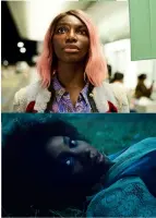  ??  ?? From top: Polyester, cotton and elastane tricot track jacket and pants, Adidas ($230 and $200,
adidas.ca); Ronnie’s Oil ($33, theronnies­hop. com); Michaela
Coel in I May Destroy You; Parris
in WandaVisio­n