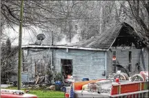  ??  ?? A man was killed in a house fire Thursday morning on North B Street in St. Clair Township.