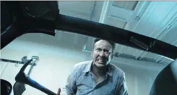  ?? VVS FILMS ?? Nicolas Cage show off his acting chops in a scene from Mom and Dad, a horror film that flips the script and sets the parents on a murderous track against their kids.