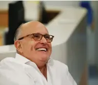  ?? (Ronen Zvulun/Reuters) ?? RUDY GIULIANI, former New York mayor and current legal adviser to US President Donald Trump, on a visit yesterday to Hadassah Medical Center in Jerusalem.