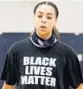 ?? COURTESY ?? Jordana Codio wears a “Black Lives Matter”shirt.