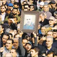  ?? Abedin Taherkenar­eh EPA /Shuttersto­ck decry U.S. killing of Gen. Qassem Suleimani. ?? IRANIANS