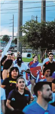  ?? // ABC ?? Manifestac­iones de apoyo a Cuba en
Hialeah, Florida