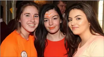  ??  ?? Chloe Mythen, Tara Foley and Nicole O’Connor Cullen a the event in the Talbot Hotel.