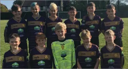  ??  ?? The Wexford Albion Under-12 first team squad. Back (from left): Darragh McLaughlin, Filip Wasilewski, Jan Wosniak, Callum Fowler, Ben Mallon, Conor Shortall. Front (from left): Sam Molloy-Nolan, James Kirby, William Gaul, Seán O’Connor, Logan Byrne.