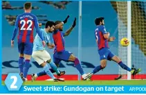  ??  ?? 2
Sweet strike: Gundogan on target