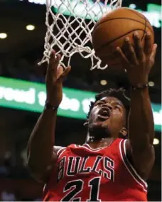  ?? MADDIE MEYER/GETTY IMAGES ?? Clockwise from top: Jimmy Butler perfect fit for Beantown; Amir Johnson’s expiring contract’s enticing; Carmelo Anthony and Goran Dragic in play.